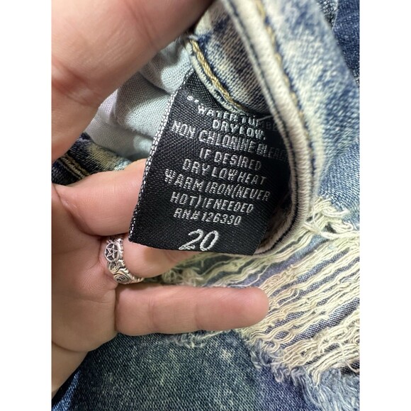 Thrill Apparel Distressed Jeans Size 20 Women Stretch EMBROIDERED - Picture 8 of 13